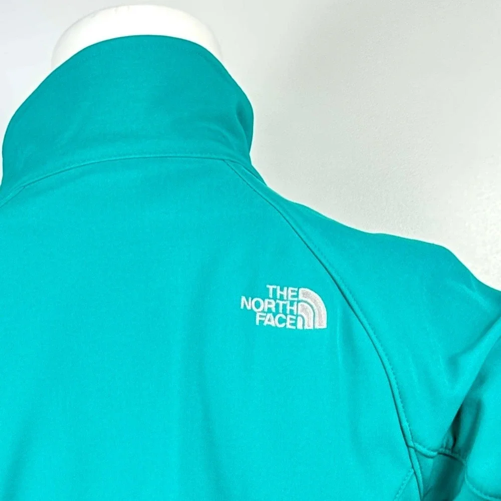 The North Face Softshell Zip Up Jacket XS Teal Green Blue Sporty Casual Layering
